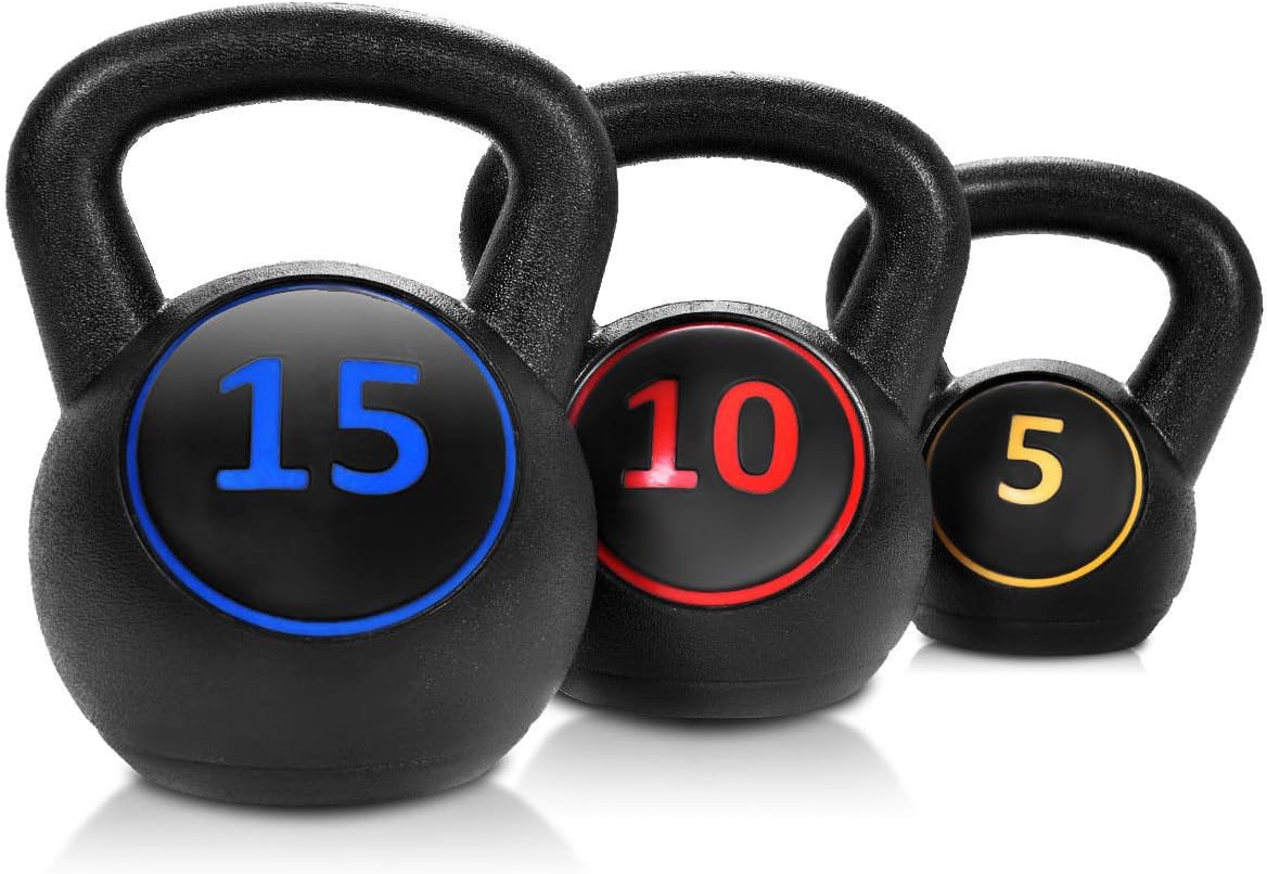 Giantex 3Piece Kettlebell Weights Set, Weight Available 5
