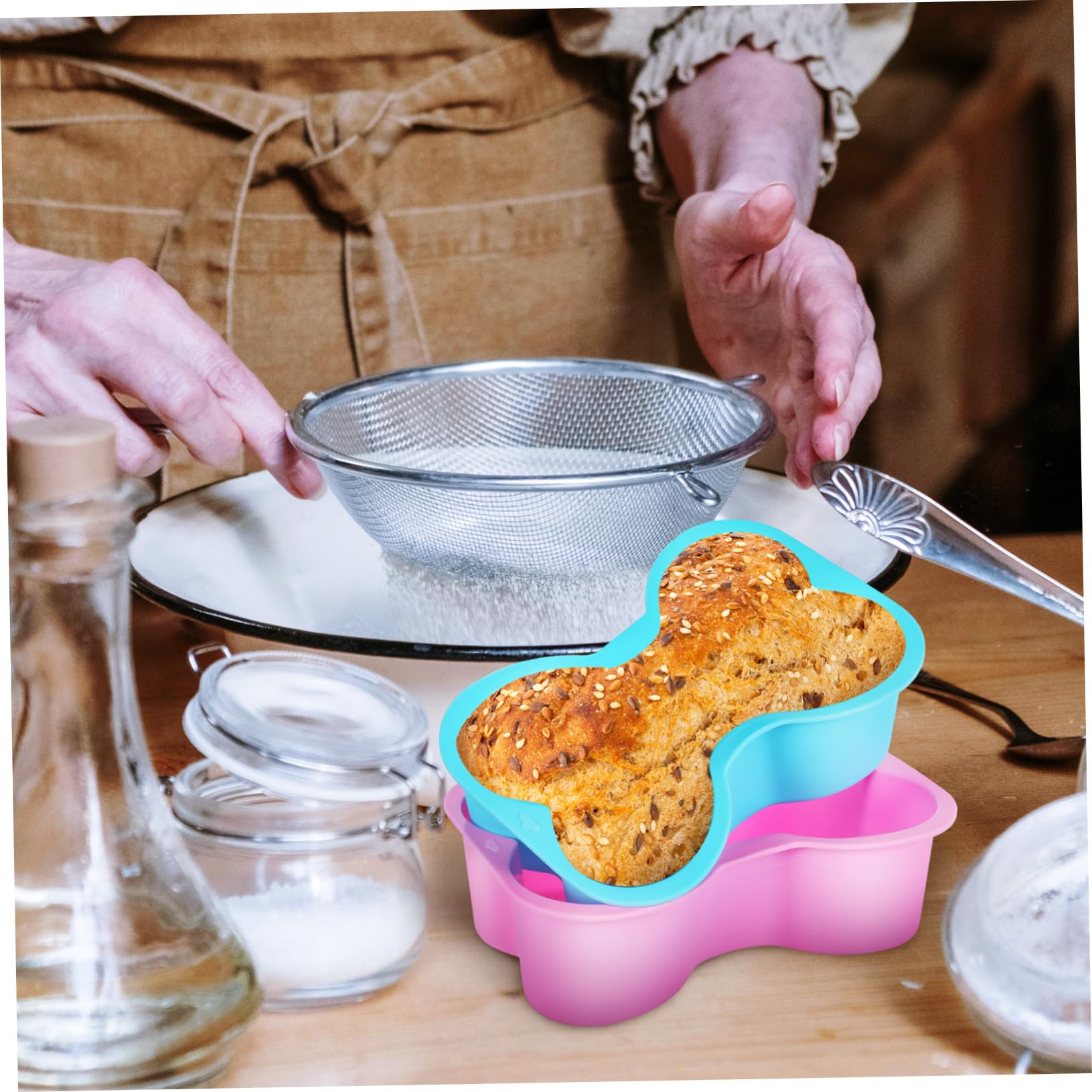 10pièces Moules à Gâteau Silicone Pour Chiens De Moules De Fête Anniversaire Pour Gâteaux Et Résistants Chaleur Et Faciles à Démouler