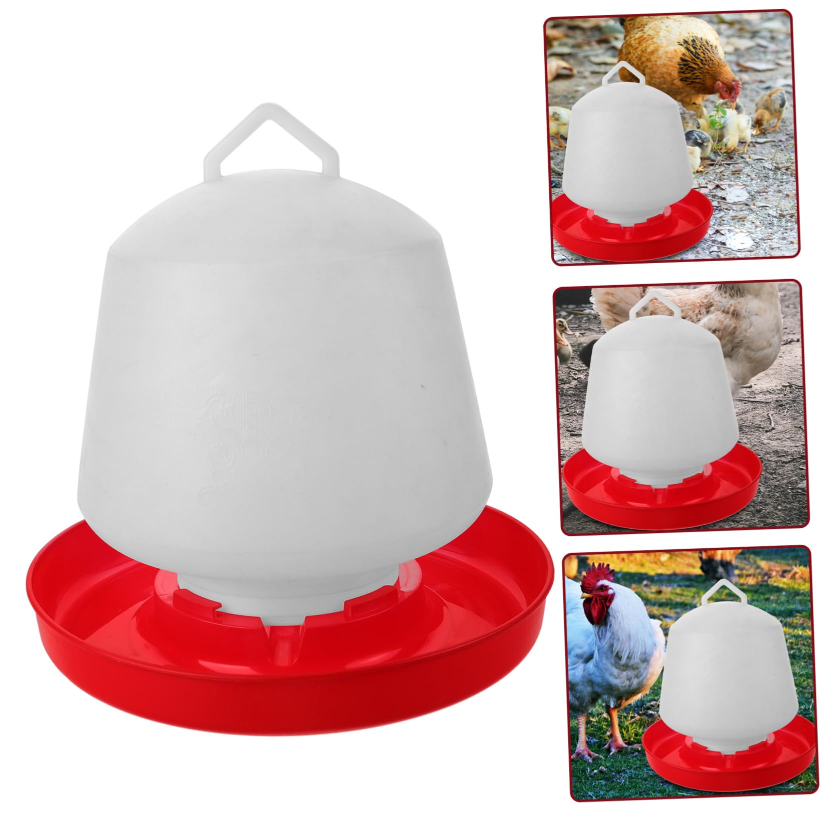 ibasenice Mangiatoia e Installazione Comoda Resistente alla Pressione per Pollame in Plastica Bianca Design Creativo per Alimentazione All'aperto di Polli e Piccioni