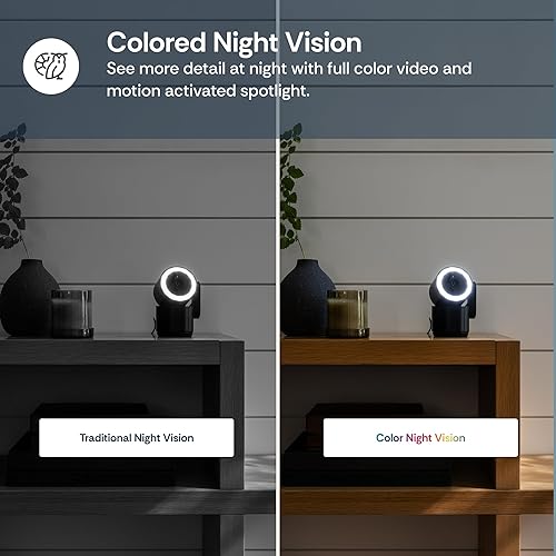 Miniatura 8 de Luna 2K - Cámara para interiores y exteriores IP65 Wi-Fi inteligente de seguridad para el hogar, enchufable, con foco, base magnética, aplicación