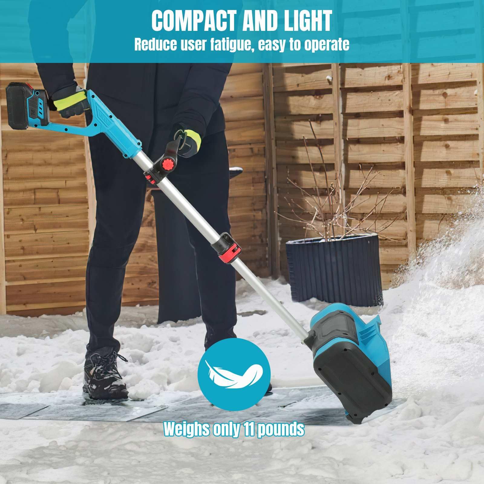Souffleuse à Neige Sans Fil 18 V Sans Brosse Portée 8 M Largeur 25 Cm