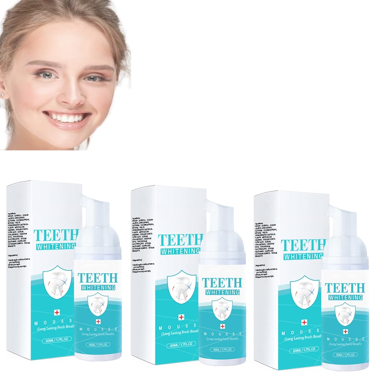 Lanthome Teeth Whitening Foam, Teeth Whitening Mousse Foam, Spearmint