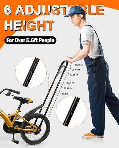 Miniatura 3 de Asa de entrenamiento de seguridad mejorada para niños, 6 alturas ajustables y resistentes, accesorios de bicicleta de equilibrio para niños,