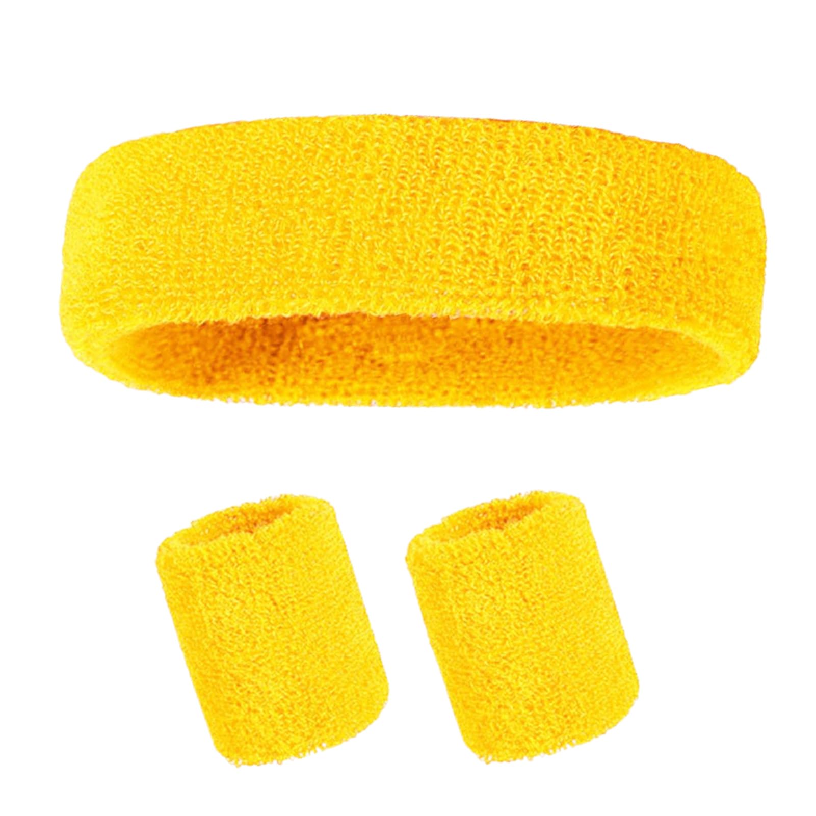 matumou Sweatband Set Sports Headband Wristband Set Terry Tennis Gymnastics Wristband Athletic Sweat Headband for Men Women