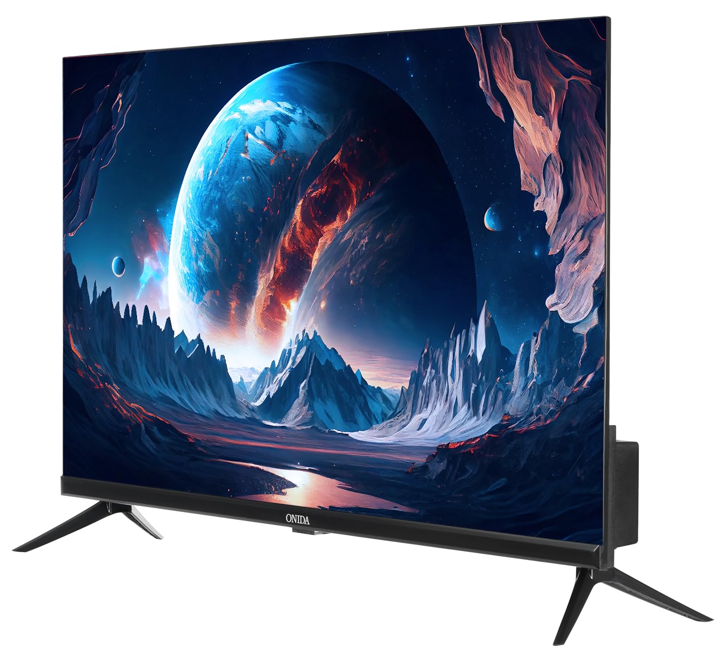 Rear view of ONIDA 32AHI Smart LED TV showing mounting points