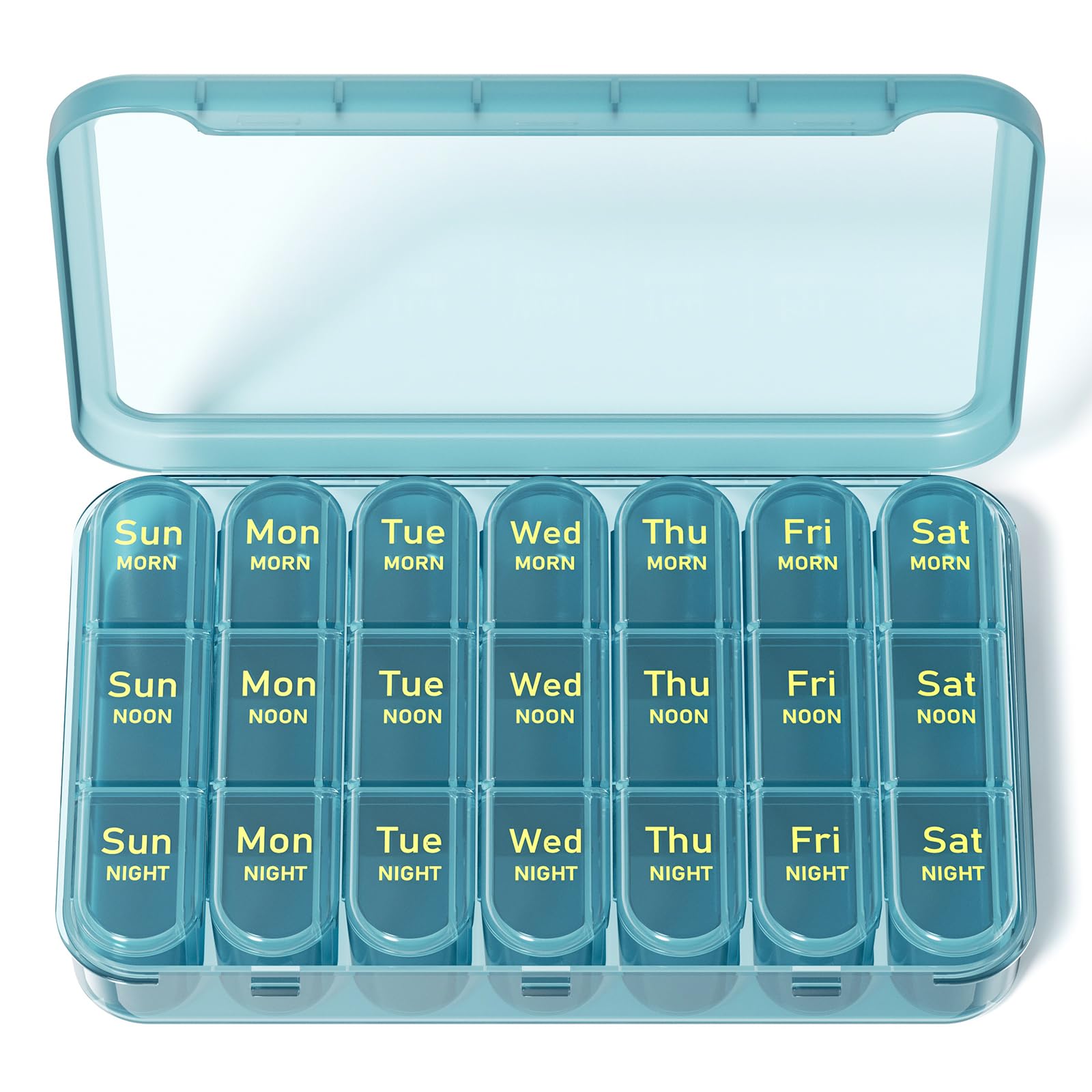 Zoksi Pill Organizer 3 Times a Day, 7 Day Weekly Pill Box