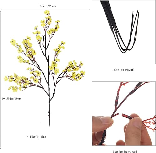 Miniatura 48 de 15 piezas de flores artificiales de seda artificial de tacto real, ramos florales de bricolaje, decoración de bodas, fiestas, arreglos de blanco