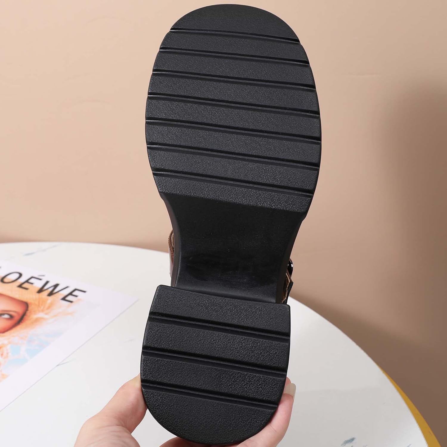 Mary Janes for Women Chunky Platform Mary Jane Heels Comfortable Dress Pumps Casual Office Work Shoes - Image 5