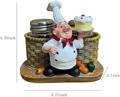 Miniatura 4 de Juego de salero y pimentero de calidad prémium, para decorar tartas de chef francés, para cafeterías, casas de carne, restaurantes de hamburguesas,