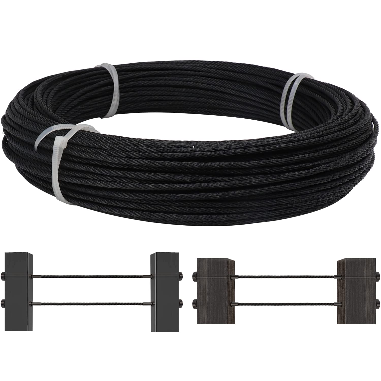 Buy Challcrea Cable Railing Hardware, Black 1/8" T316 Stainless Steel