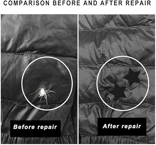 Miniatura 5 de 8 parches de reparación de nailon, autoadhesivos e impermeables, parches de reparación ligeros, regalos de Navidad para ropa, chaqueta, tienda de