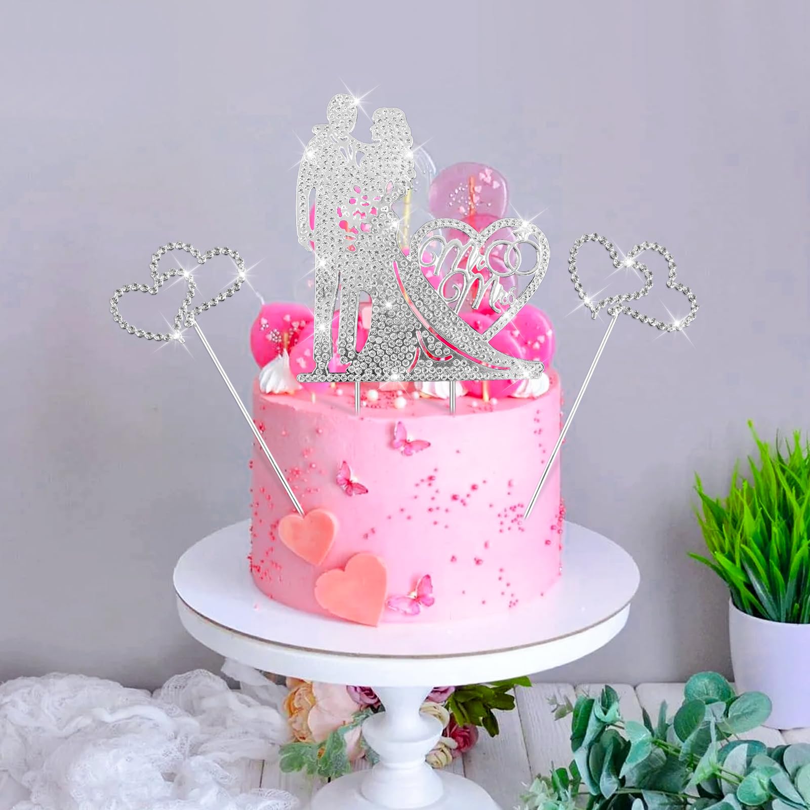 Topper Torta Compleanno Con Strass - Numero 15 Glitter, Decorazione Riutilizzabile Per Feste