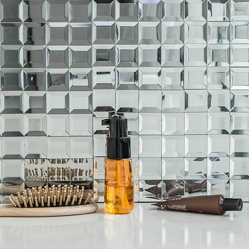 Miniatura 2 de Efavormart - Paquete de 10-12 x 12 pulgadas, azulejos plateados para pared de espejo retroprotector contra salpicaduras