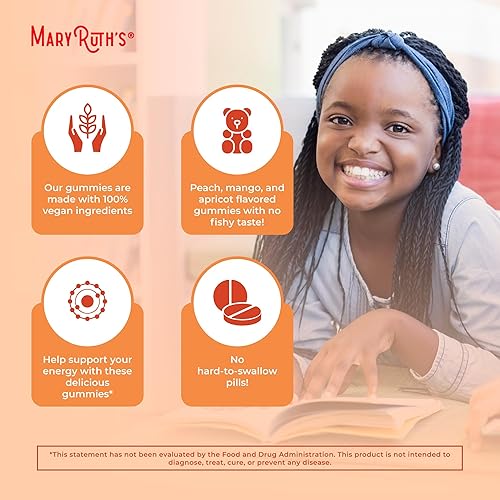 Miniatura 6 de MaryRuth Organics Gomitas veganas Omega 3 6 7 9 | Suministro de hasta 4 meses | Suplemento Omega 3 con aceite de linaza | Gomitas Omega 3 | Sin