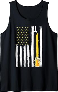 Craft Beer American Flag USA 4th Of July Brewery America Tank Top