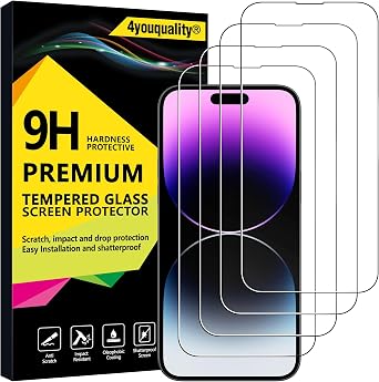 4youquality 4-Pack for iPhone 14 Pro Max Screen Protector