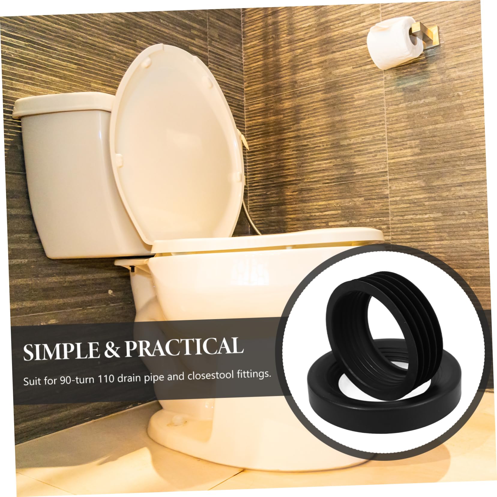 AUTSUPPL Drain Pipe Seals 2pcs Rubber Washer Hose Gaskets Bathroom Basin Hose Gasket Multi-Functional Sealing Washers Easy to Use