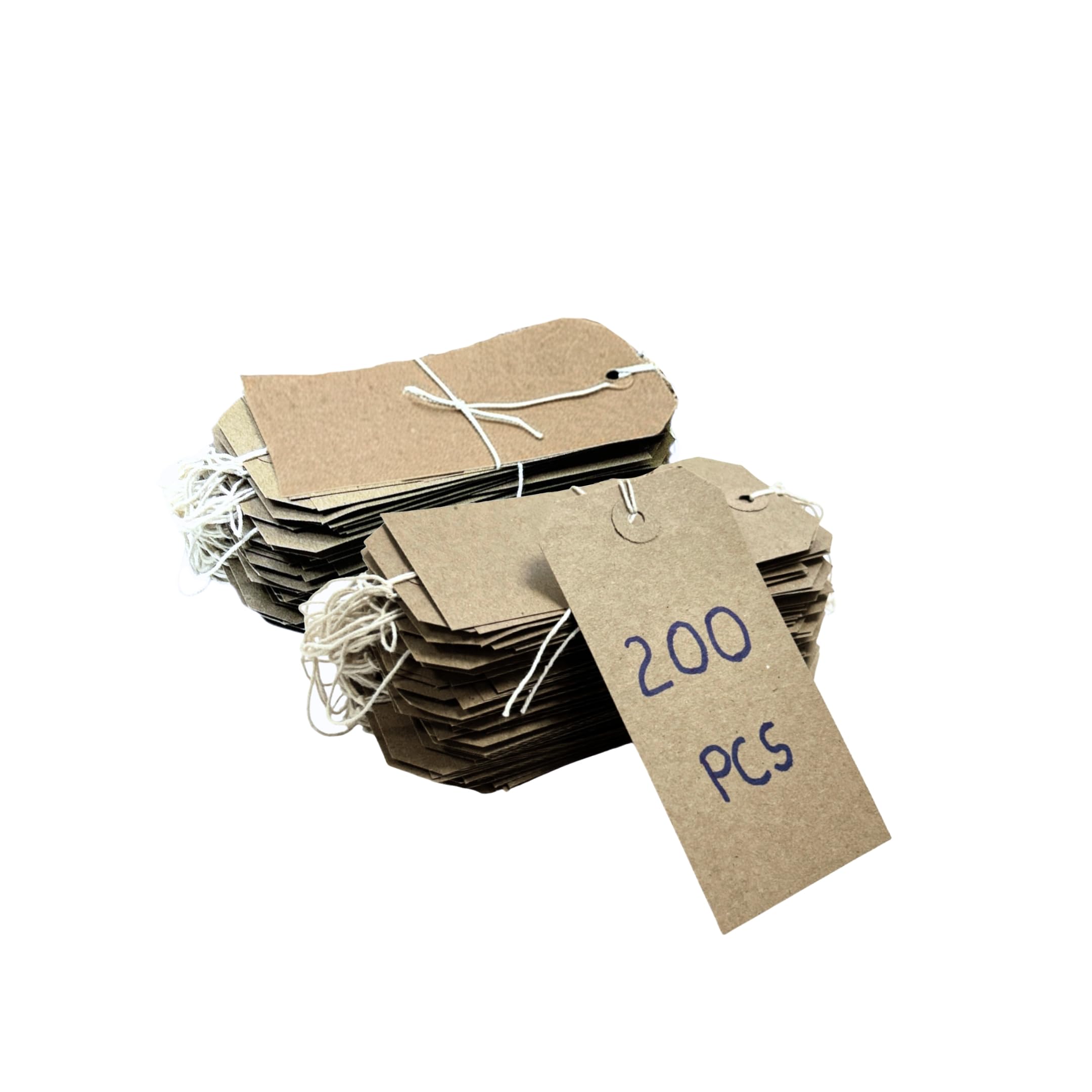 Pack of 200 Brown Buff Strung Tags 70mm x 35mm
