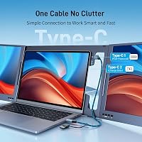 Yinker 15,6" FHD hordozható laptop monitor, 360° forgatható, 3 képernyős bővítés 2