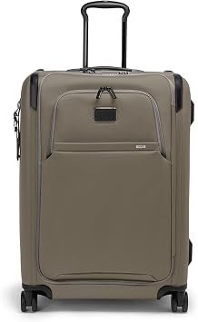 TUMI - Alpha Medium Dual Access Expandable 4-Wheeled Checked Luggage - Zipper Expansion - Durable Ballistic Nylon - Medium Capacity Suitcase with TSA Lock - Grey Alloy