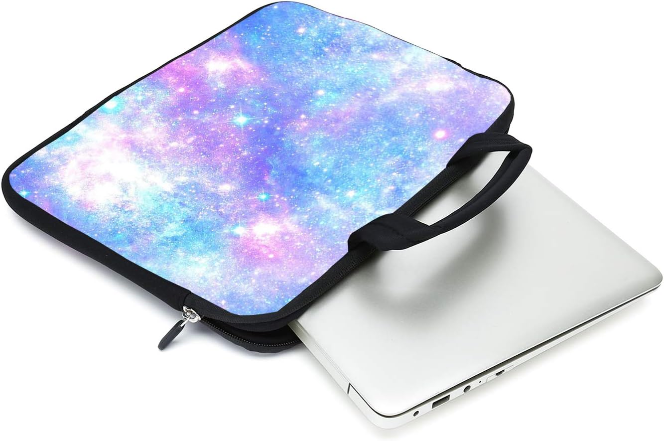 15.6" Laptop Sleeve 14" 15" 15.4" Chromebook Case Ultrabook Case Notebook Sleeves PC Messenger Bag (Pink galaxys) - Image 3