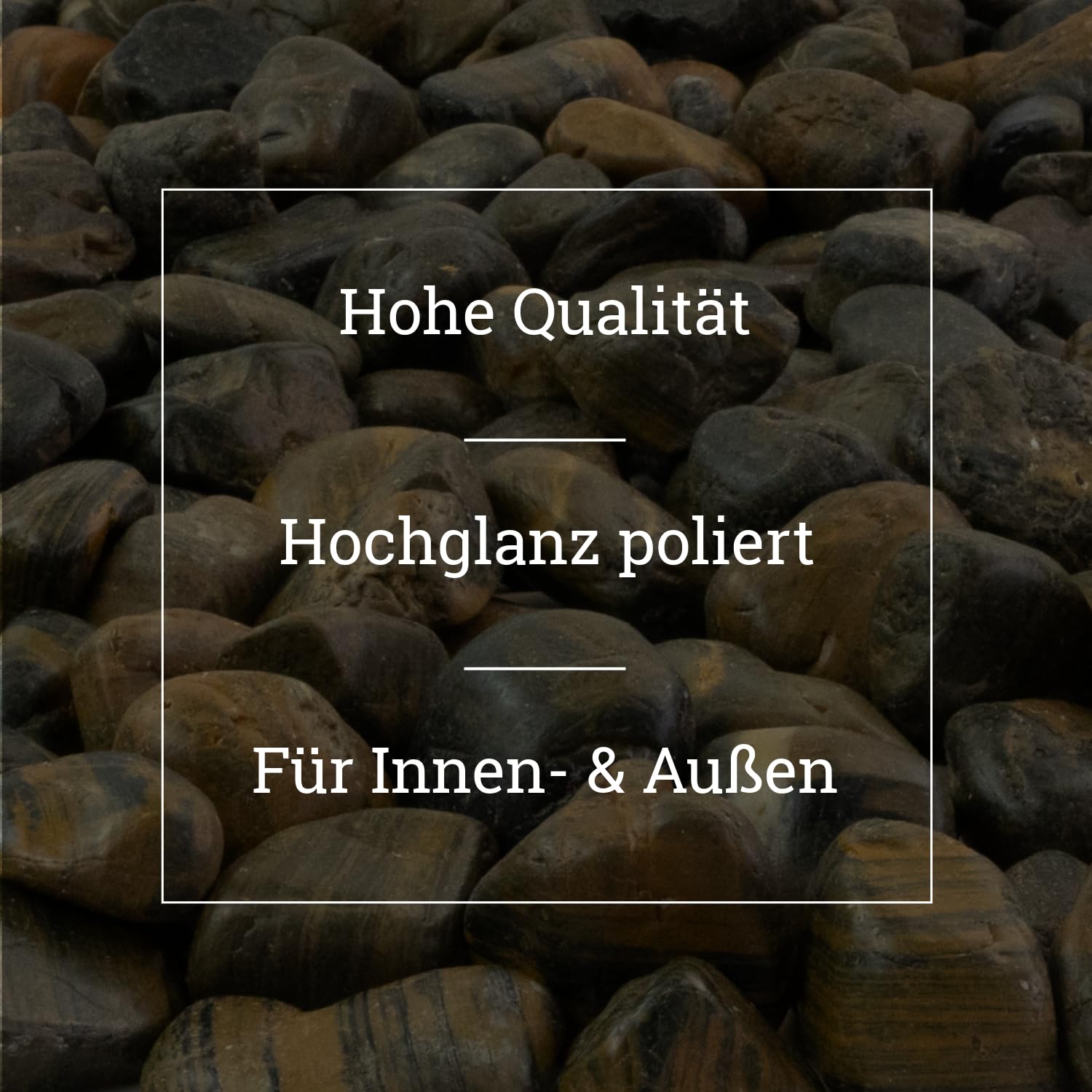 Dekosteine braun poliert 20 kg, Kieselsteine Garten 2-3 cm, Zierkies für Vasen, Flusssteine, Ziersteine, Flusssteine Pflanzen, Deko-Kies, Steine-Garten, Kies, Flusskiesel, braune Steine Deko