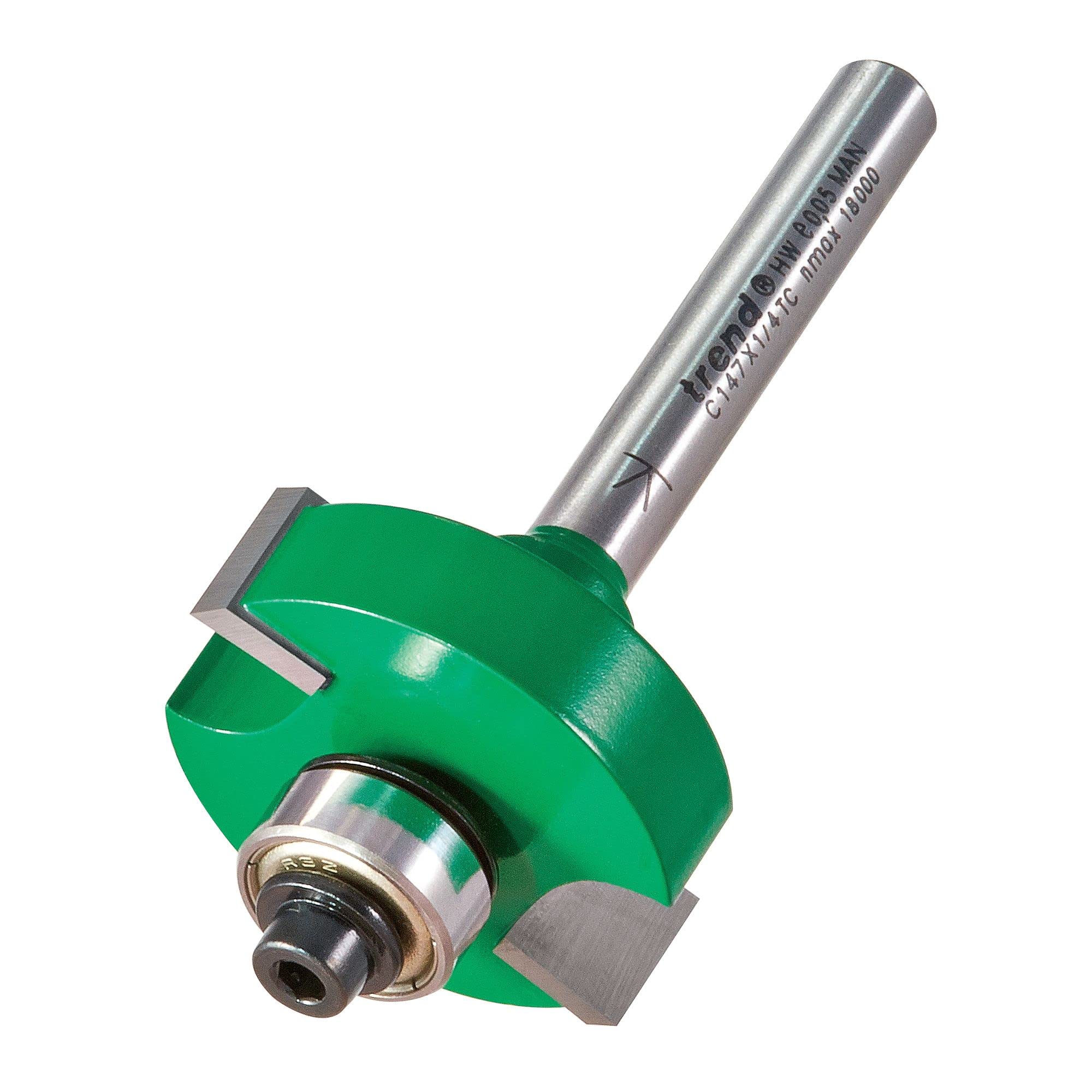 Trend CraftPro Slotting Router Cutter, 1/4 Inch Shank, 12.7mm Cutting Depth, 9.5mm Groove Depth, Tungsten Carbide Tipped, C147X1/4TC