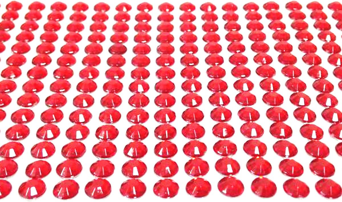 Wrapables 500-Piece Adhesive Rhinestone Crystal Diamond Stickers, 6mm, Yellow
