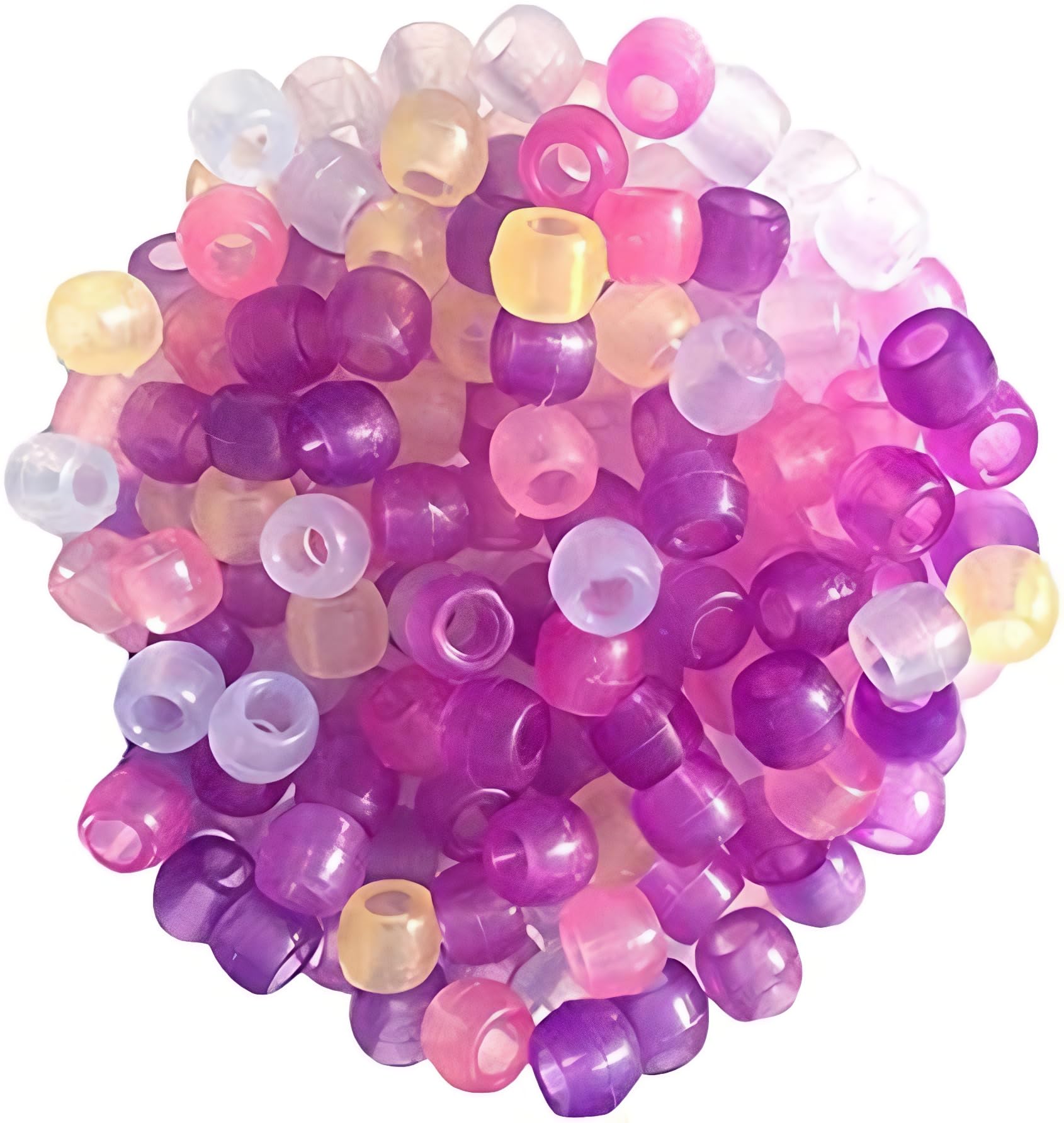 Rosenice Multicoloured 1000 X Colour Changing Sunlight Beads, Glow In The Dark Luminous Plastic 7-Color Pony Beads For Making Jewellery Diy Crafts Bracelets Necklaces
