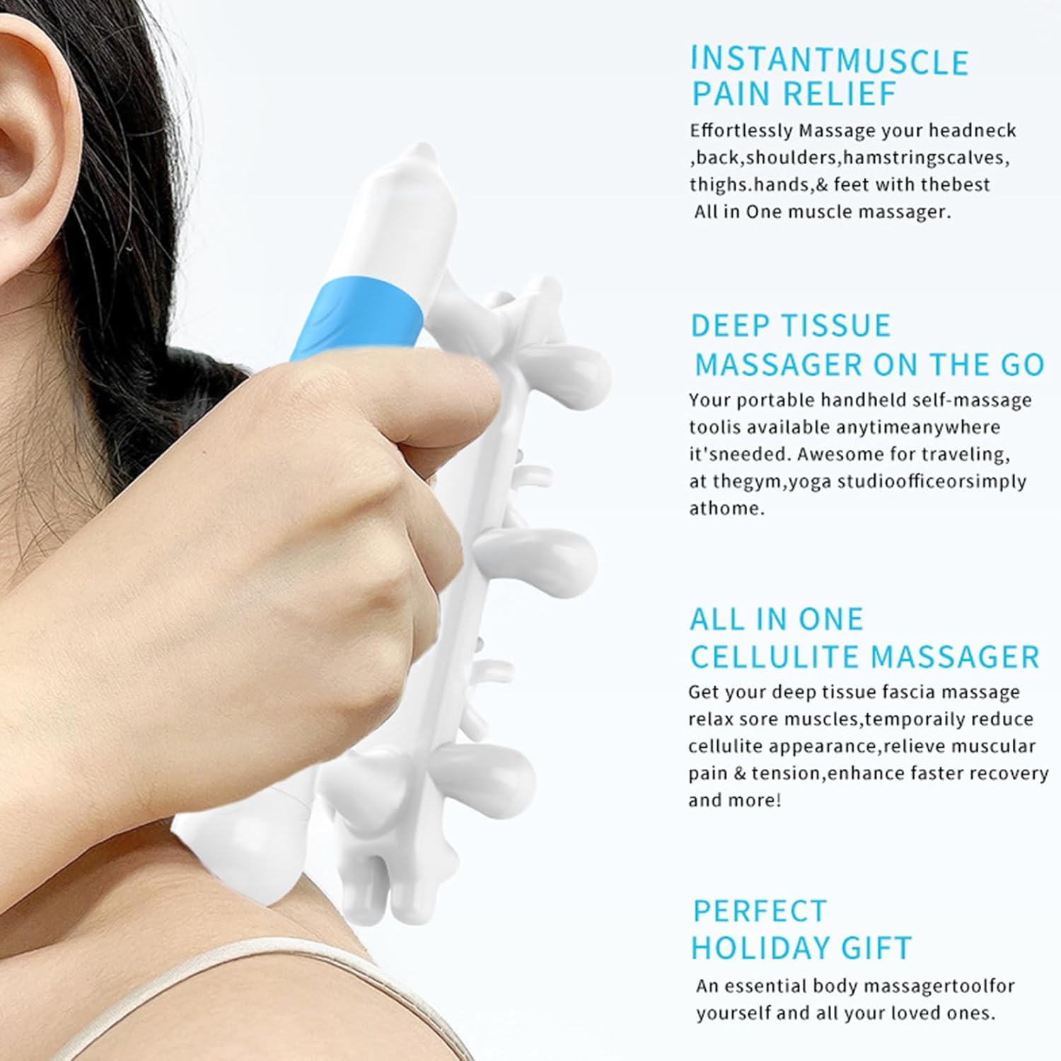 Petyoung Fascia Massage Tool, Fascia Blaster for Cellulite Reduction, Pressure Point Release Tool for Deep Tissue Massage, Manual Massage Tool for Cellulite, Muscle Knots, Relief Back - Image 4