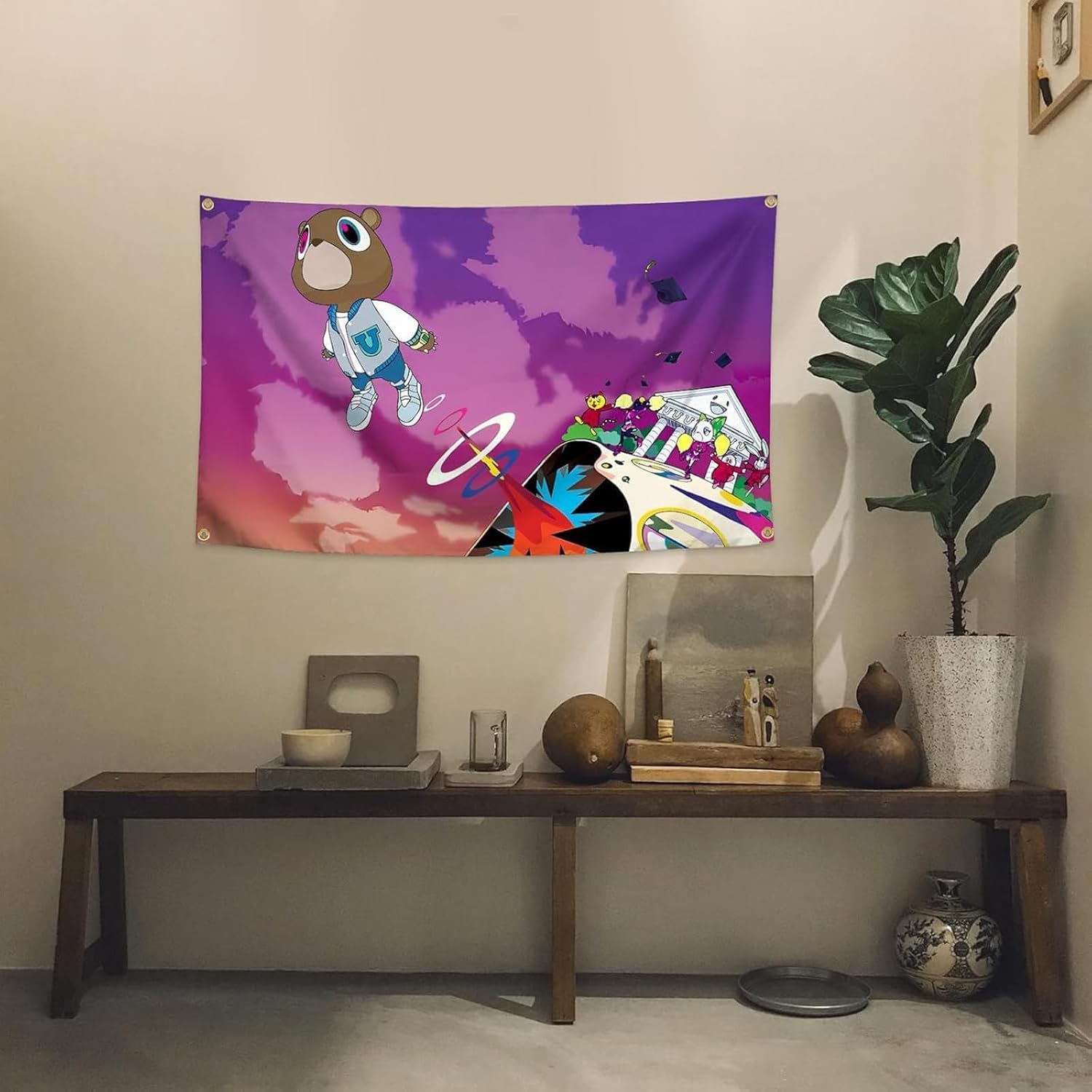 YOYNIIRE Kanye West Flag 3X5 Ft Tapestry Funny College Bedroom Room Dorm Wall Decoration Party Poster Gift YE Banner With 4 Brass Grommets