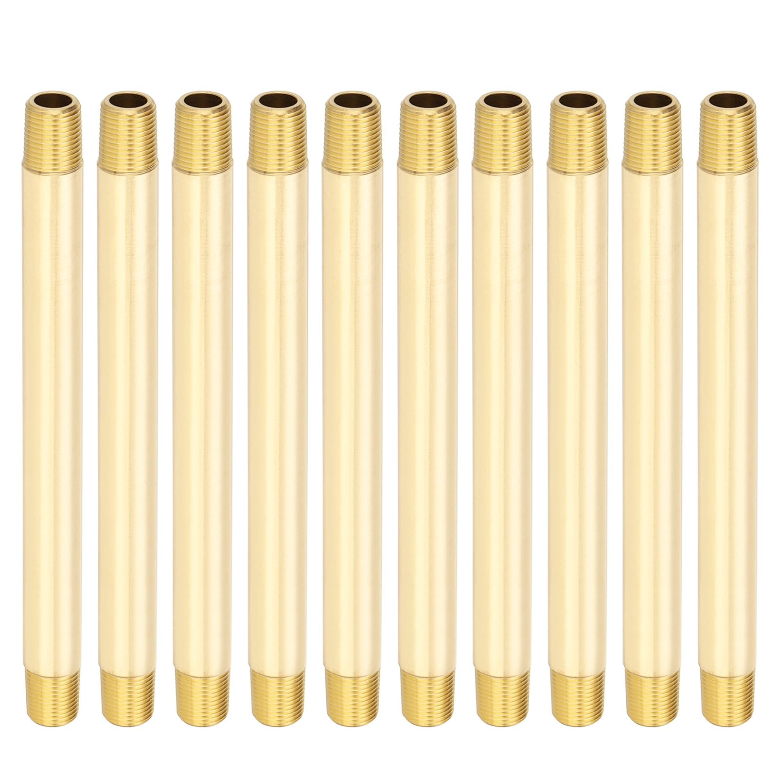 PATIKIL 1/8" x 1/8" NPT Maschio Raccordo In Ottone Lungo Nipple, 25Pezzi 5" Lungo Raccordo Tubo Dritto Connettore Prolungatore Per Carburante, Aria, Acqua, Olio, Gas Collegamento