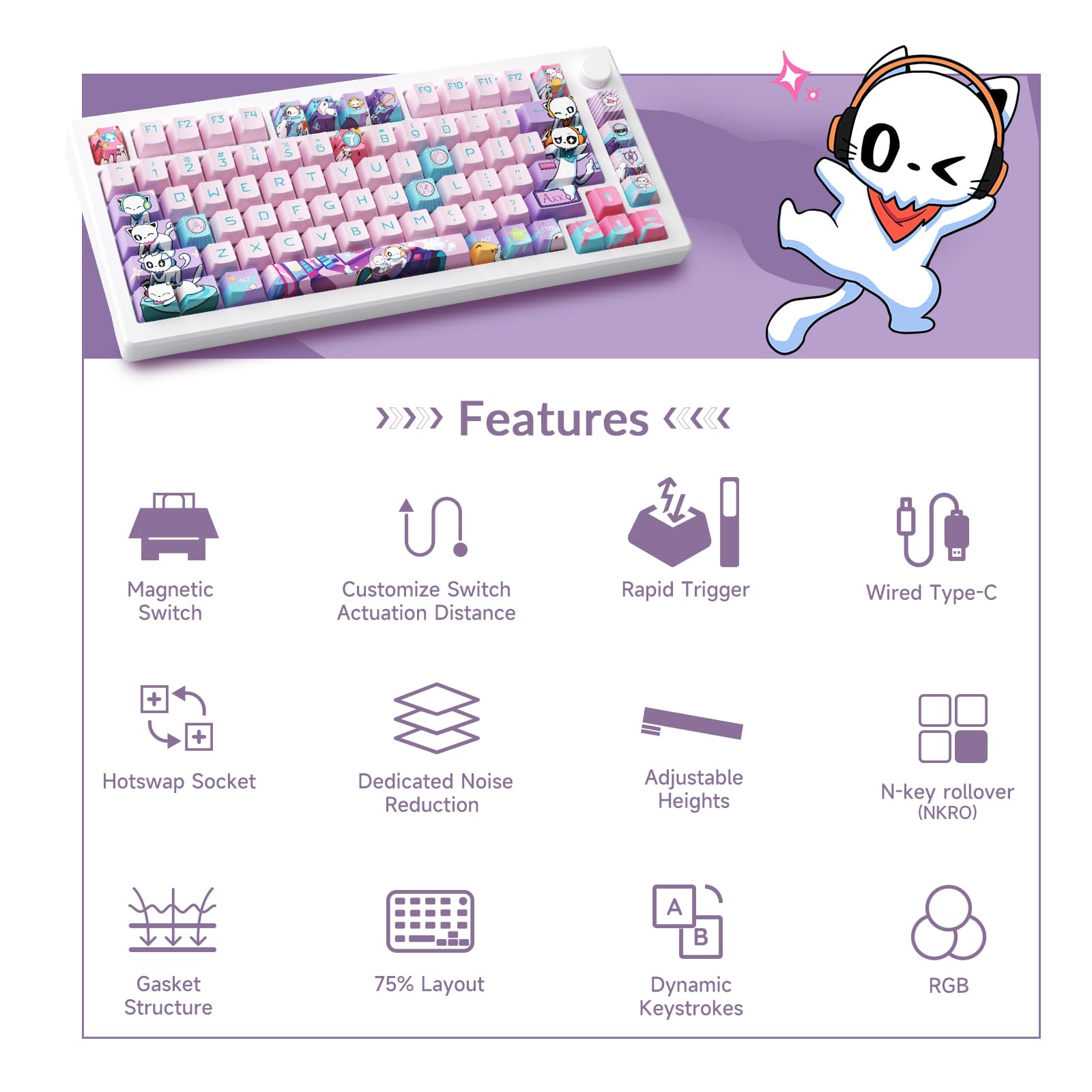 Amazon.com: Akko Magnetic Switches Rapid Trigger Gaming