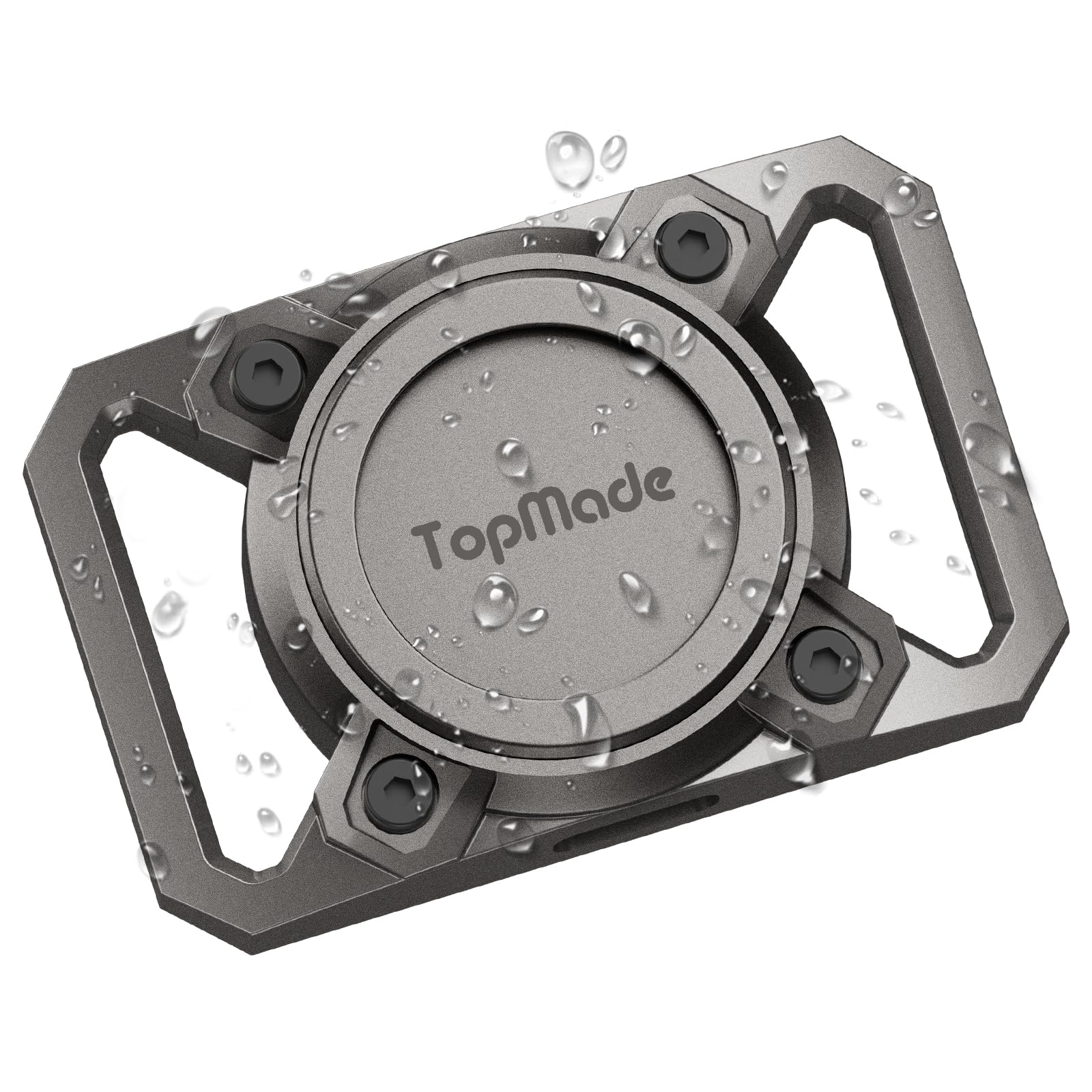 TopMade Smart Pet Tracker with Collar Holder, Waterproof Cat Dog Tracker Compatible with Apple Find My, Anti-Lost Device Find Tag for Dogs, Cats, Pets, Luggage, Bag Straps, Not a GPS Tracker, Gunmetal-image-20