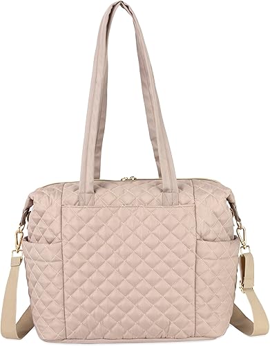 Miniatura 7 de Juego de bolsa cruzada acolchada para pañales para bebé niña, bebé niño con cambiador, compartimento aislado