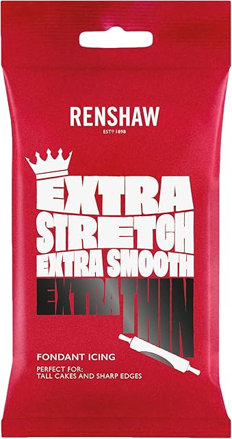 Renshaw Ready to Roll Extra Fondant Icing - Black, 1 kg (Pack of 1)