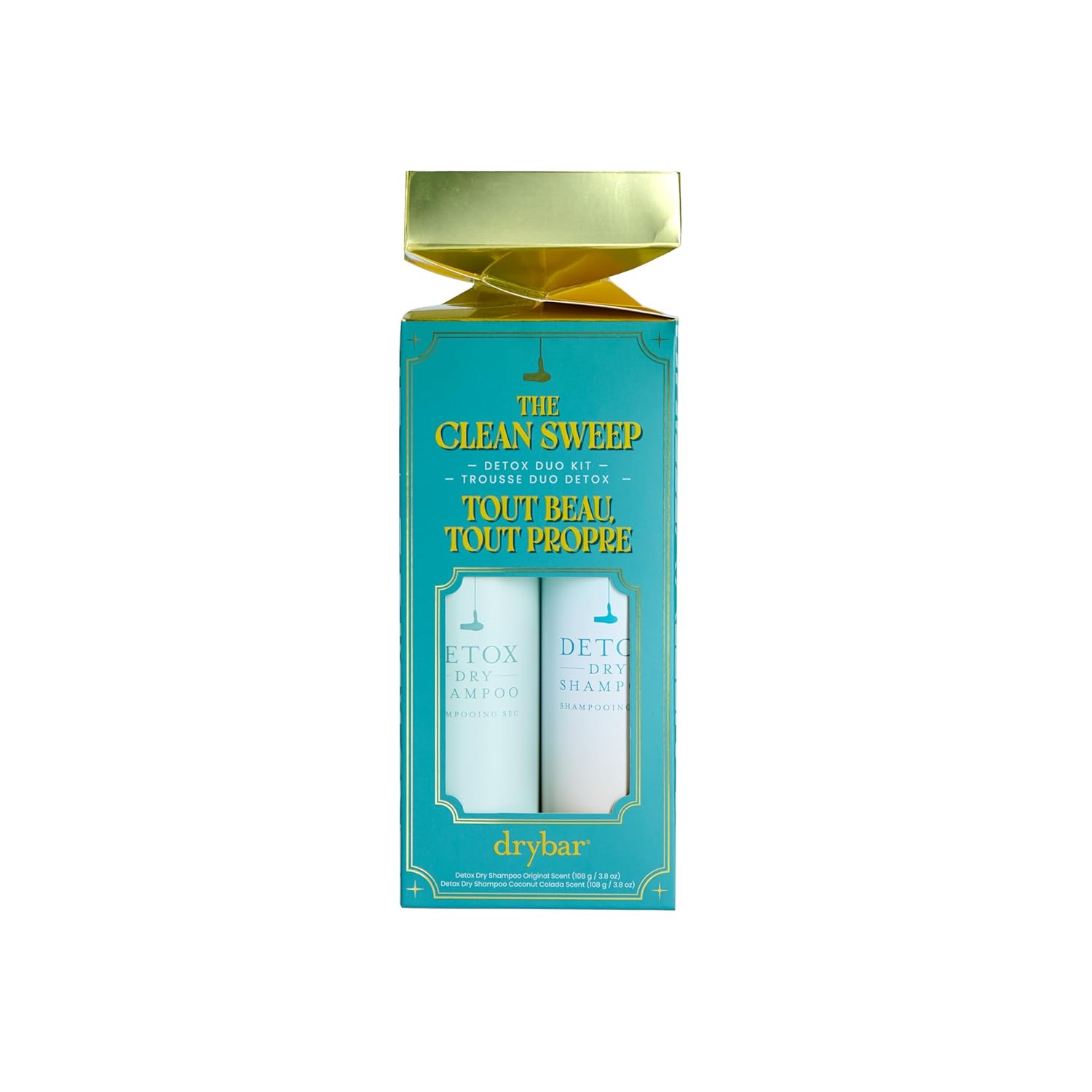 The Clean Sweep Detox Duo Kit - Holiday Gift Set, Dry Shampoo Twin Pack - Coconut Colada and Original Scent - Two 3.8 oz cans