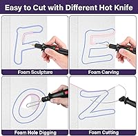 Vista 5 de GOCHANGE 4 in 1 Foam Cutter Set, 18W Electric Styrofoam Cutting Tools Kit, 100-240V Hot Wire Cutter Tool With Power Adapter For DIY Craft, Small