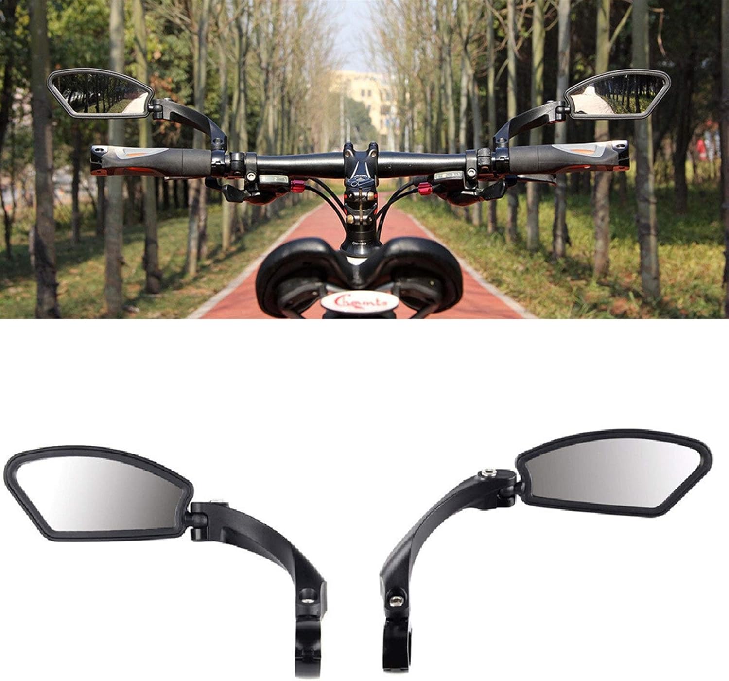 Bicycle Accessories 2 Pcs Bicycle Rearview Mirror,Stainless Steel Bicycle Mirror Easy to Install Durable Bicycle Rearview Mirror Bike Parts