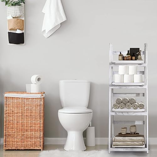 Miniatura 9 de ECOMEX Estante plegable para plantas, estante de escalera, soporte para plantas de interior, estantería de escalera, estante de escalera rústica de