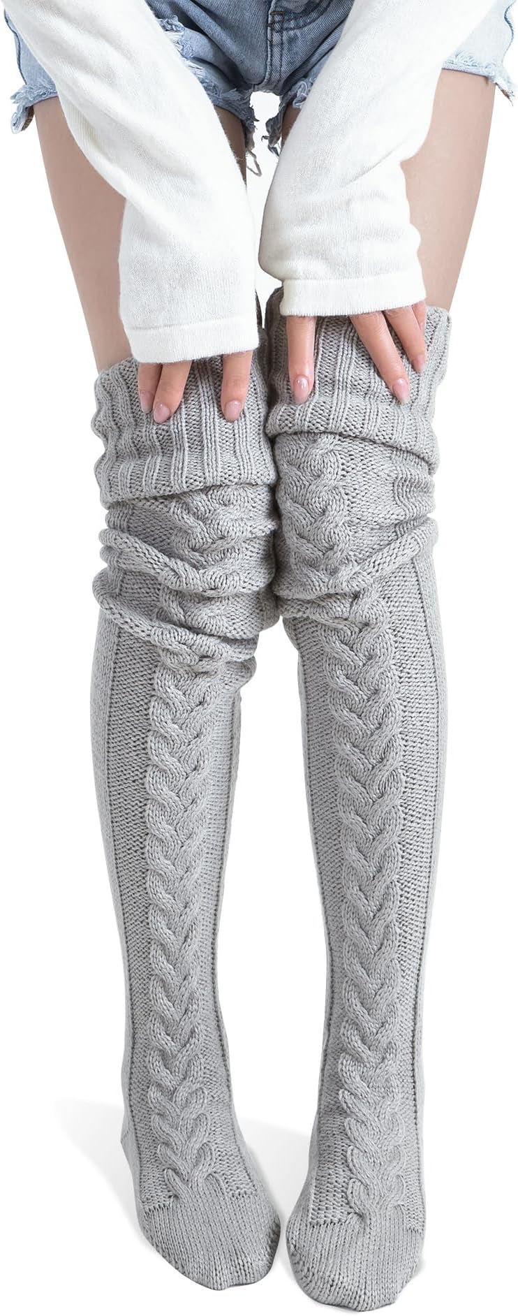 Women's Thigh High Socks, Extra Long Over the Knee Boot Leg Warmers