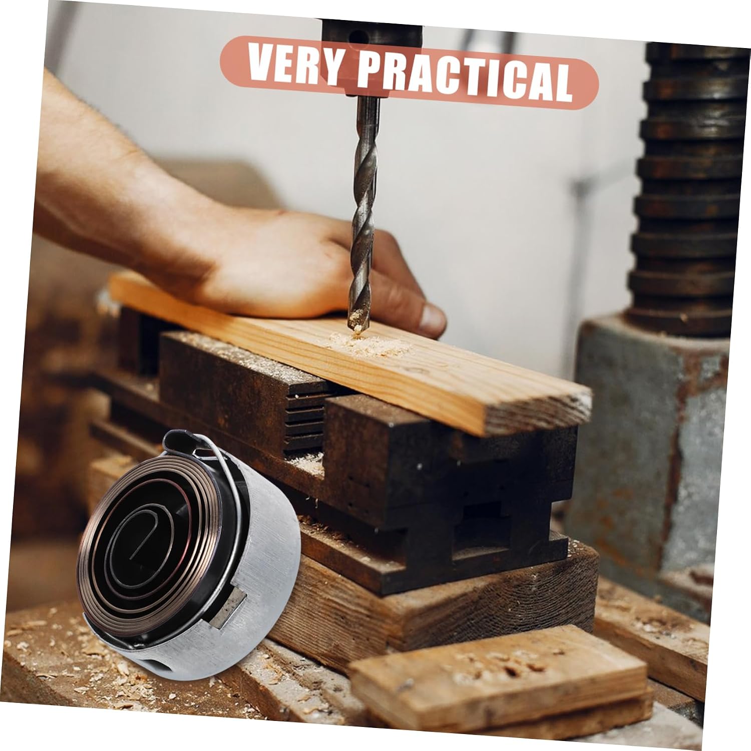 Housoutil 5sets Quill Return Coil Spring for Drill Press High Elasticity Material Versatile Use