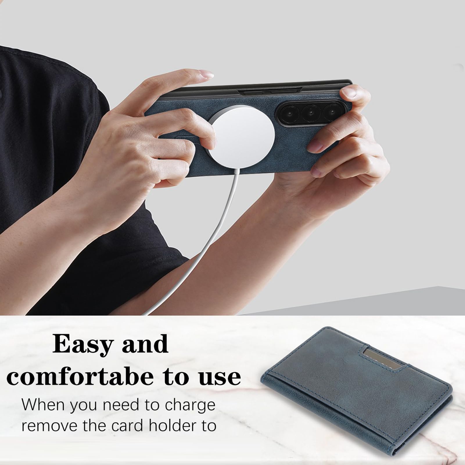 Funda Magnética para Samsung Galaxy Z Fold 8Ultra Cartera Desmontable Cuero