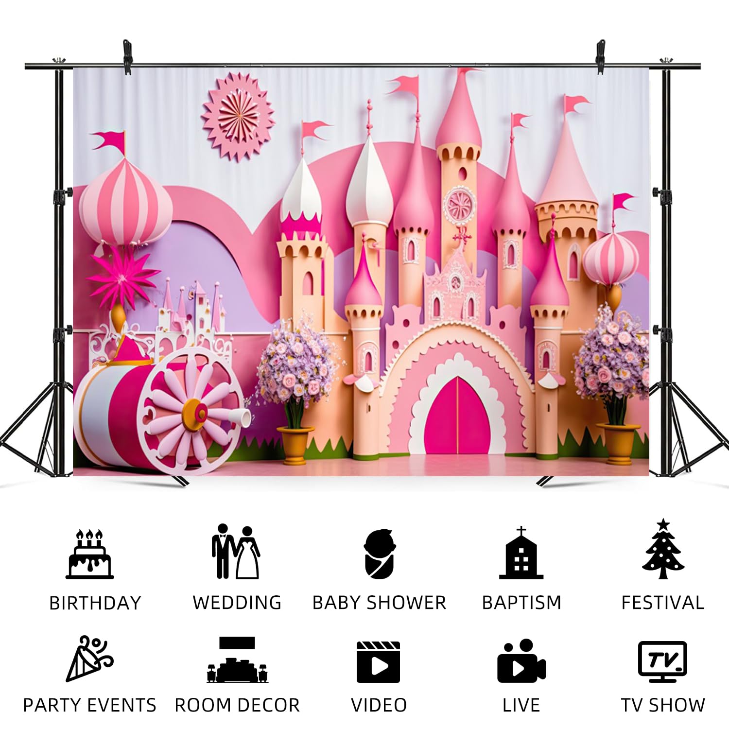 Buy XINDE Princess Birthday Party Decorations, 4.75x3.28ft Castle Buy XINDE Princess Birthday Party Decorations, 4.75x3.28ft Castle