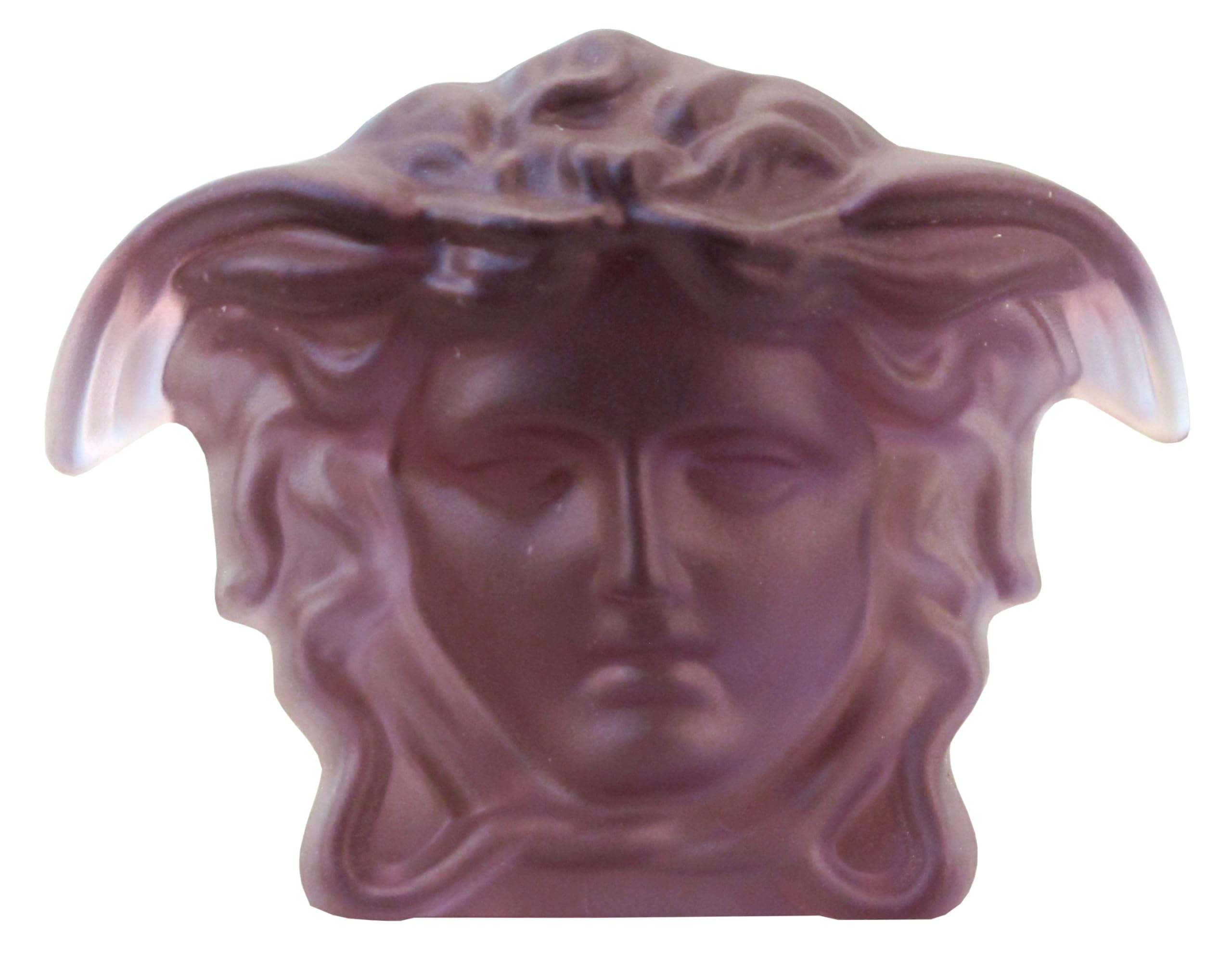 Pisapapeles Medusa morado de diseño artístico y cristal de alta transparencia