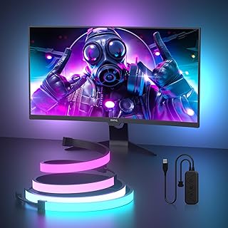 MIWATT Gaming Monitor Light, Backlight with Screen Color sync Effect for 24-27inch Computer Monitor, Compatible with Windows