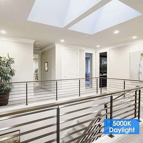 Miniatura 7 de E ENERGETIC LIGHTING Luz de disco LED regulable de 56 pulgadas, 9.5 W, 800 lúmenes, luz de techo de montaje en superficie, luz diurna de 5000 K,