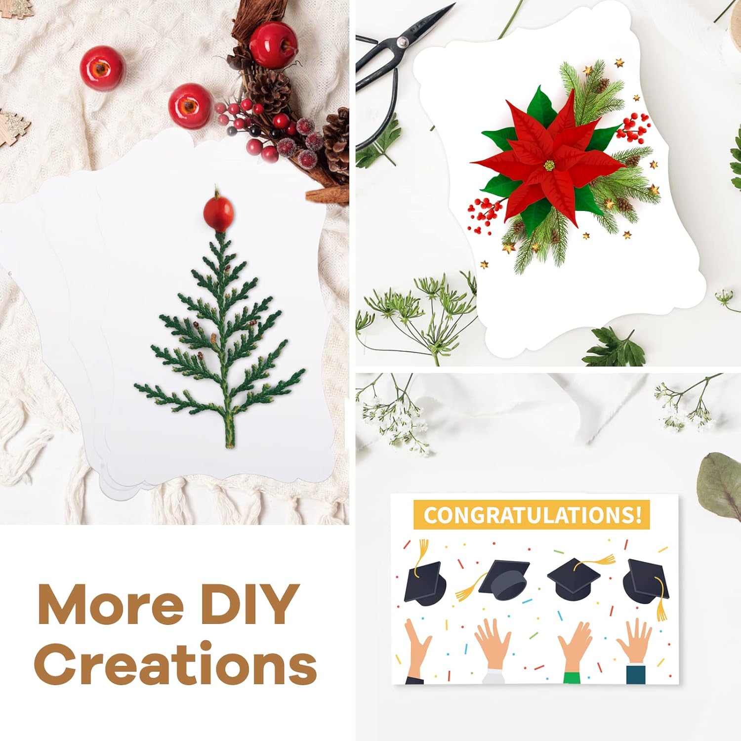 Goefun 100 Pack Blank Invitations with Envelopes, 5 x 7 Postcards and A7 Envelopes Self Seal for Wedding, Graduations, DIY Cards, Thank You Cards & All Occasion - Image 7