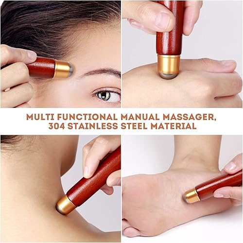 Miniatura 3 de Rascador de espalda, el mejor rascador de espalda para mujeres, hombres y adultos, extensible con cuentas de masaje, mango de madera maciza y garra