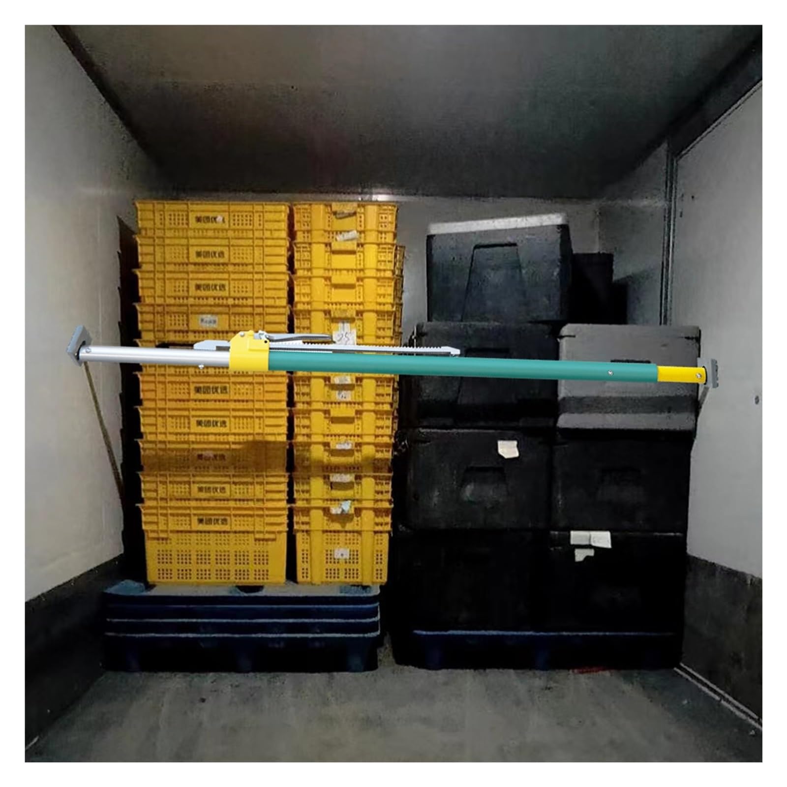 Barra di carico Barra divisoria telescopica per letti di camion 51-107 pollici, Barre di supporto per rimorchi Per fermare lo scivolamento, Bloccacarichi a cricchetto per furgoni da carico(7.4'-8.6'(2